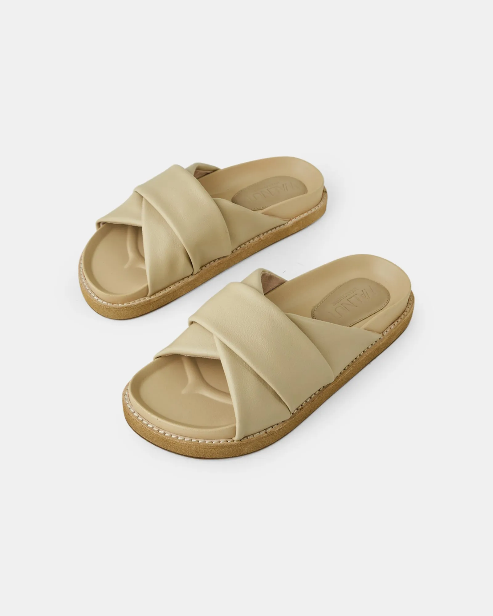 Petra Leather Slide - Camel