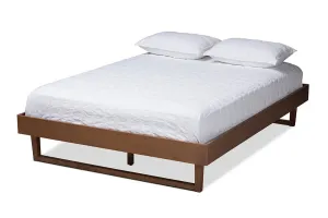 Quinn Walnut Brown Wood Platform Bed (Full)