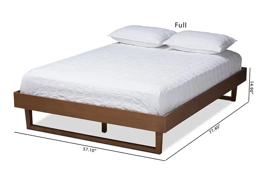 Quinn Walnut Brown Wood Platform Bed (King)