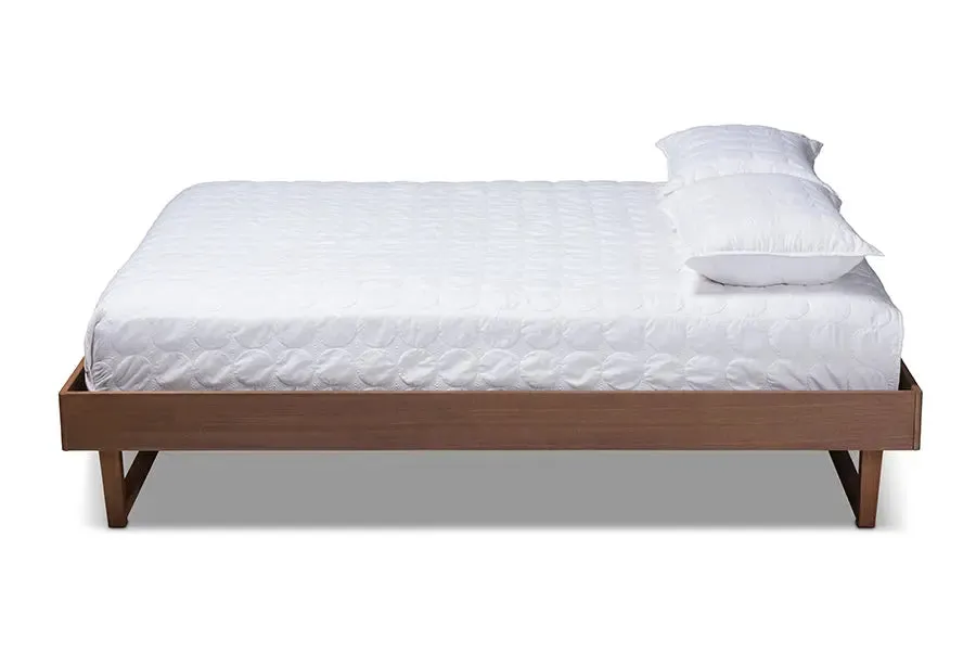 Quinn Walnut Brown Wood Platform Bed (King)