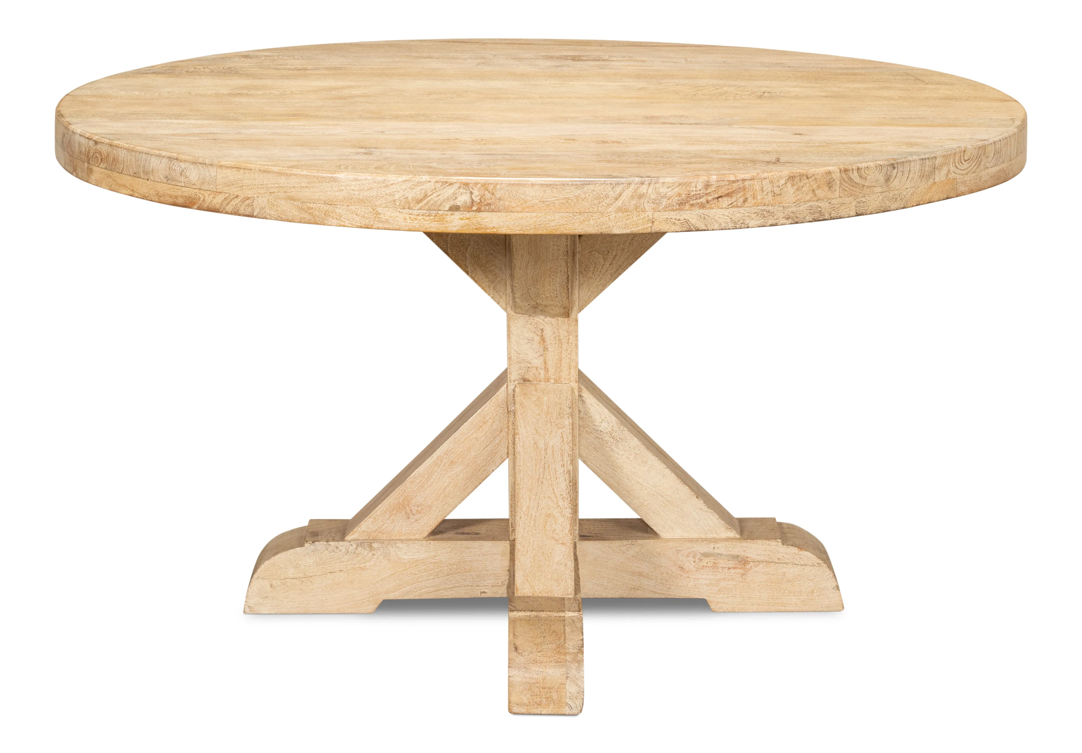 Sarreid - Oleski Round Dining Table - NATURAL - Transitional