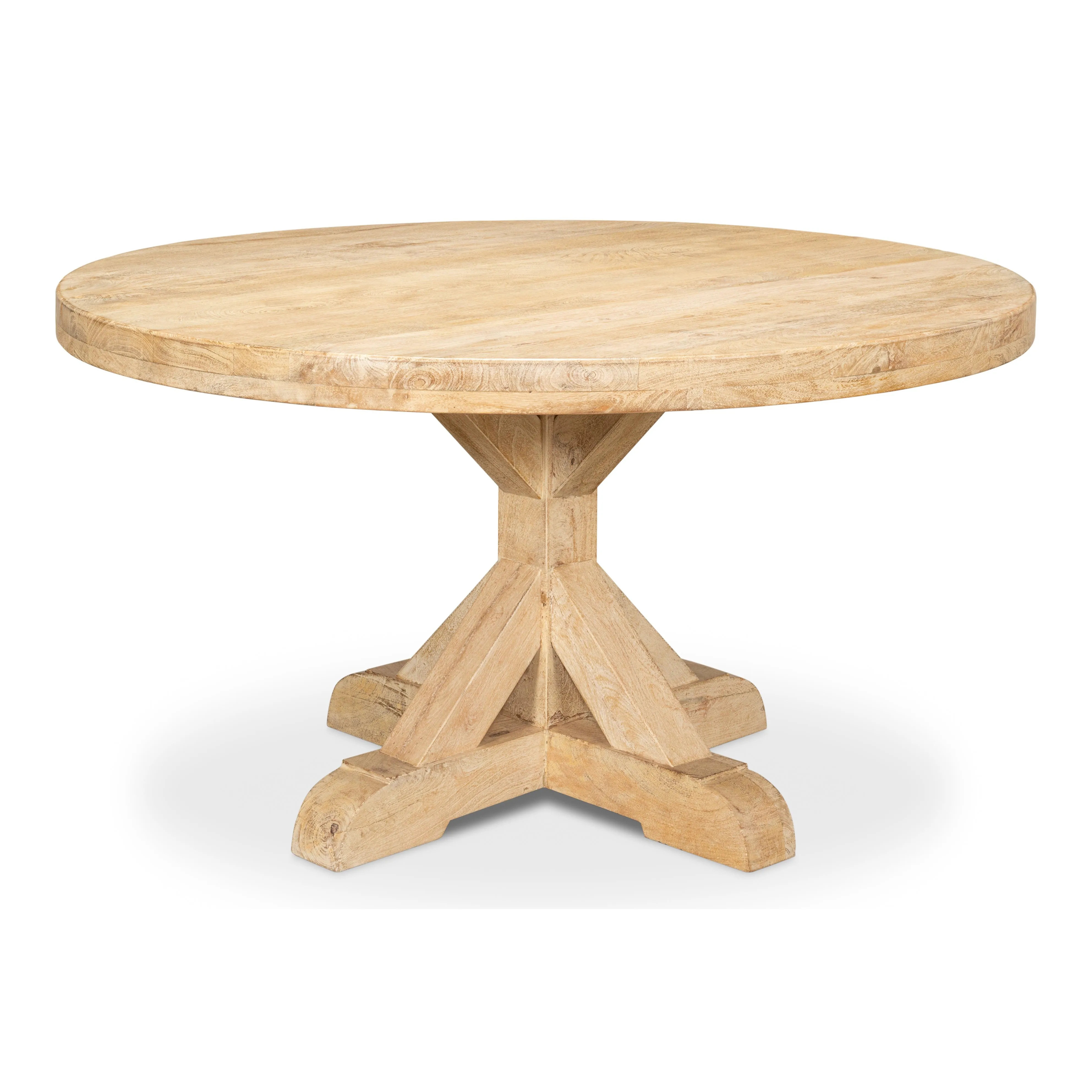 Sarreid - Oleski Round Dining Table - NATURAL - Transitional