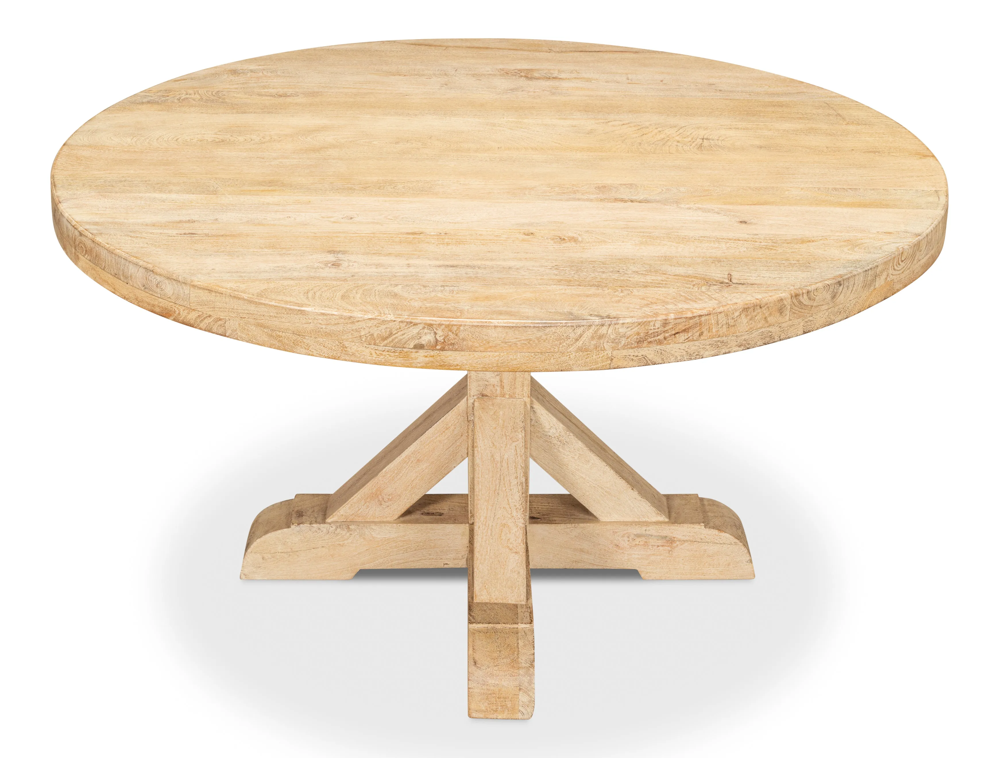 Sarreid - Oleski Round Dining Table - NATURAL - Transitional