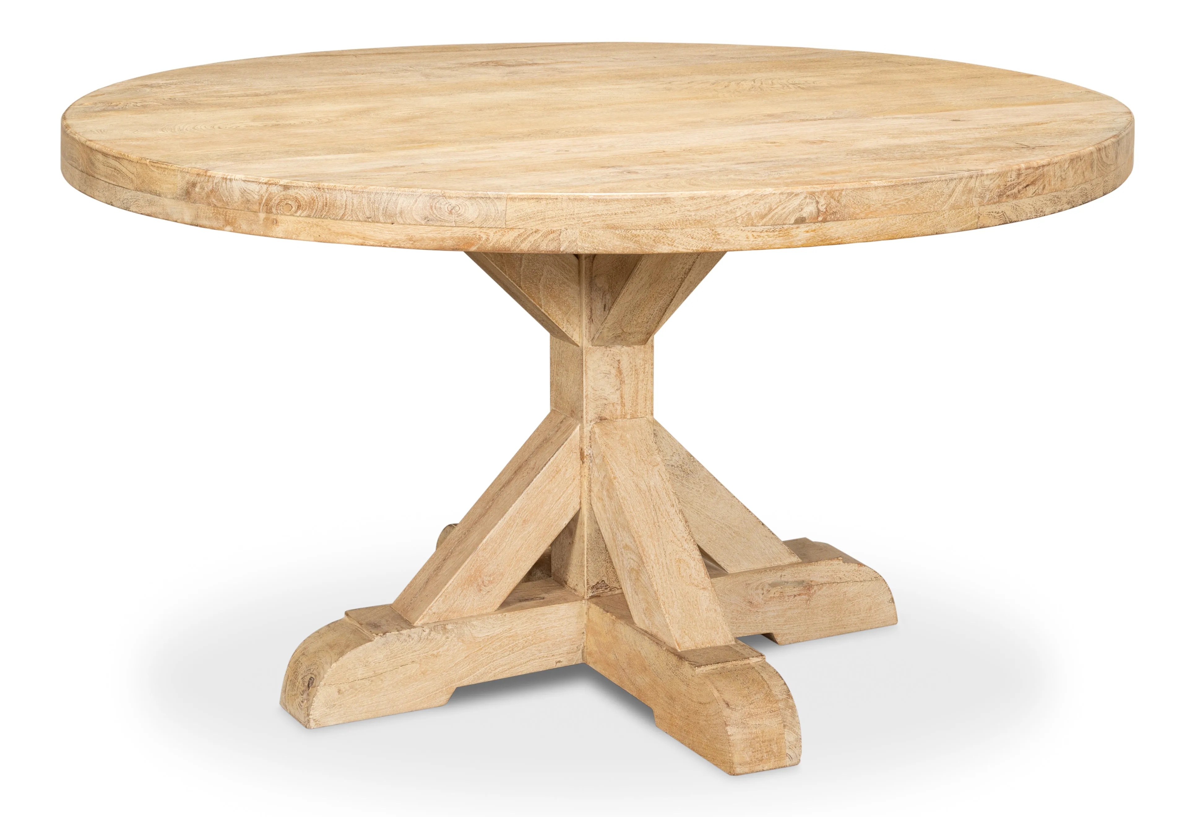 Sarreid - Oleski Round Dining Table - NATURAL - Transitional