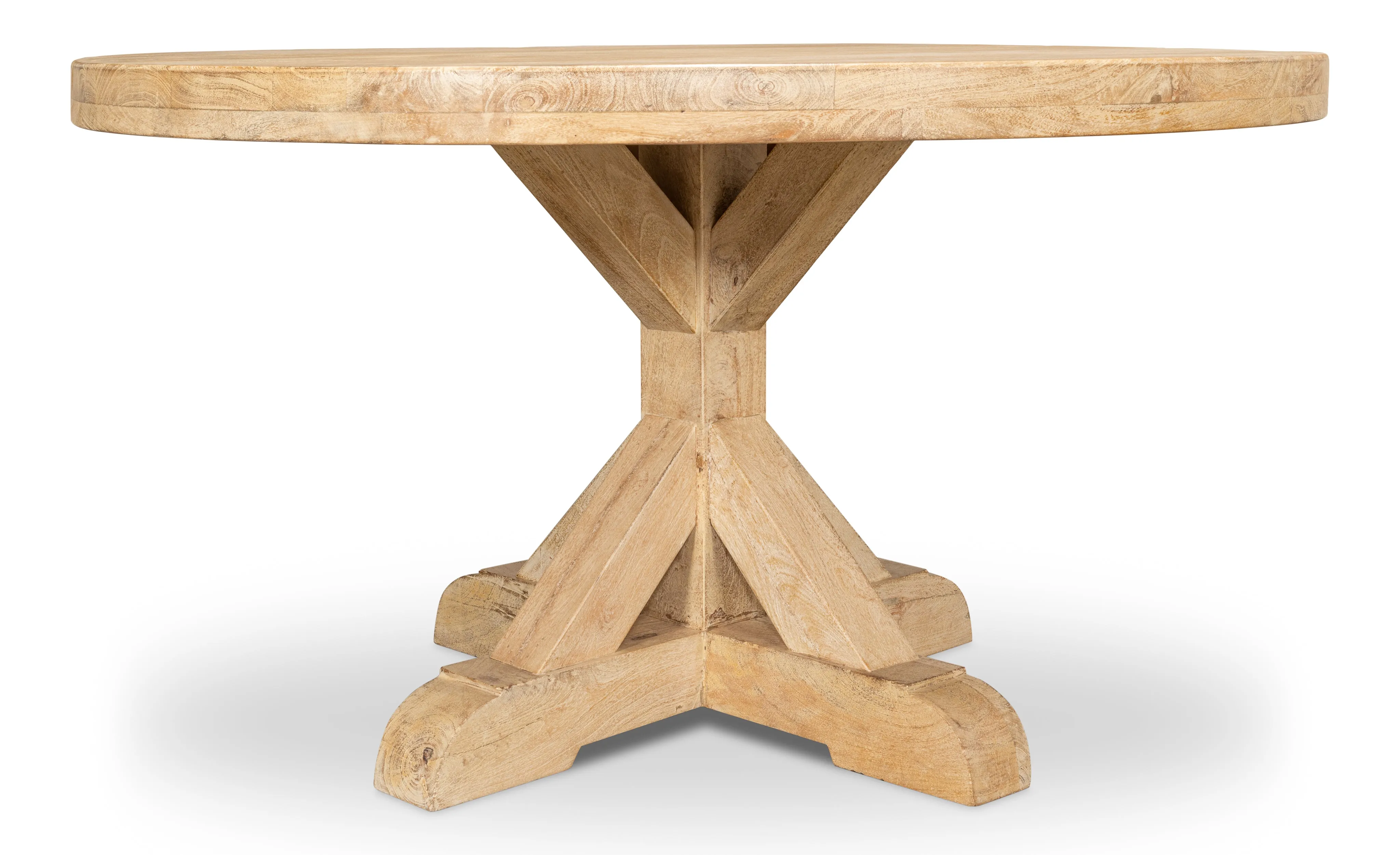 Sarreid - Oleski Round Dining Table - NATURAL - Transitional