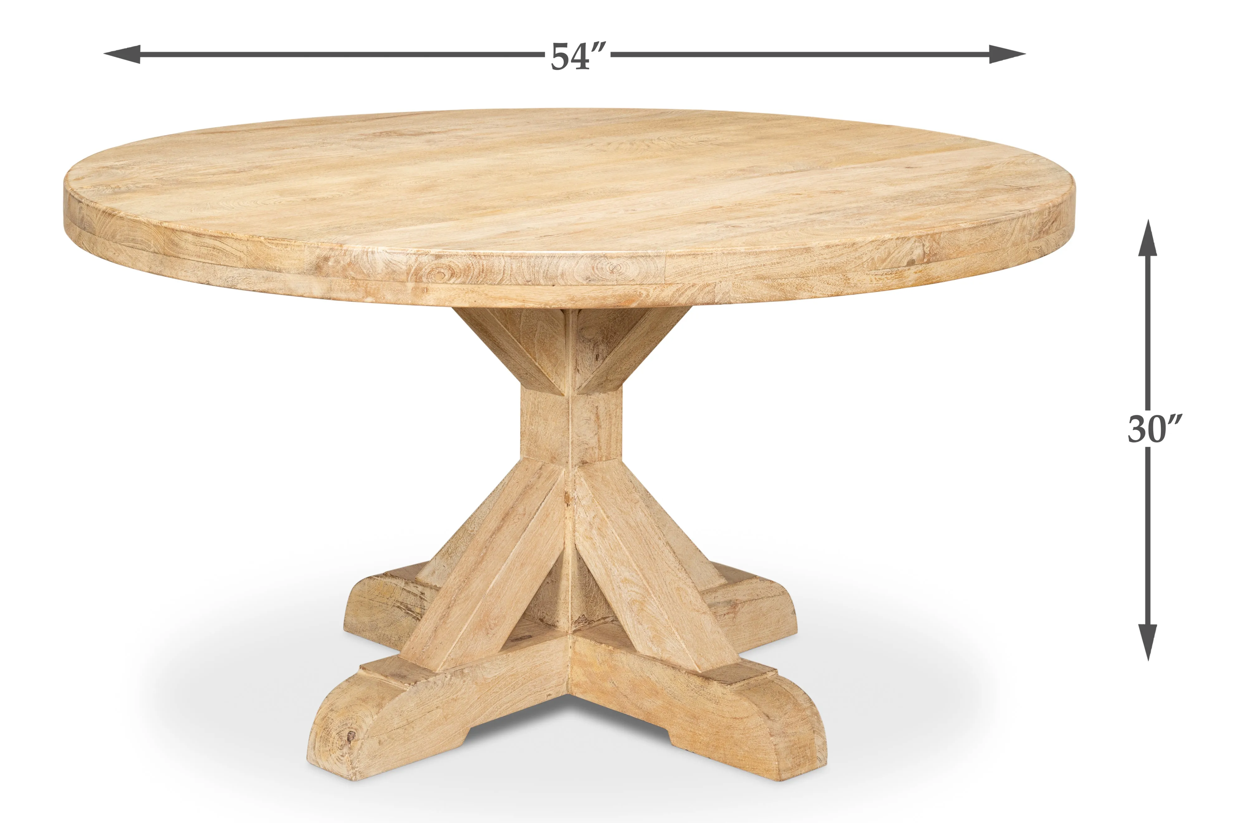 Sarreid - Oleski Round Dining Table - NATURAL - Transitional