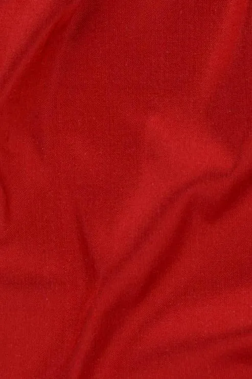 Scarlet Red Silk Shantung 54" Fabric