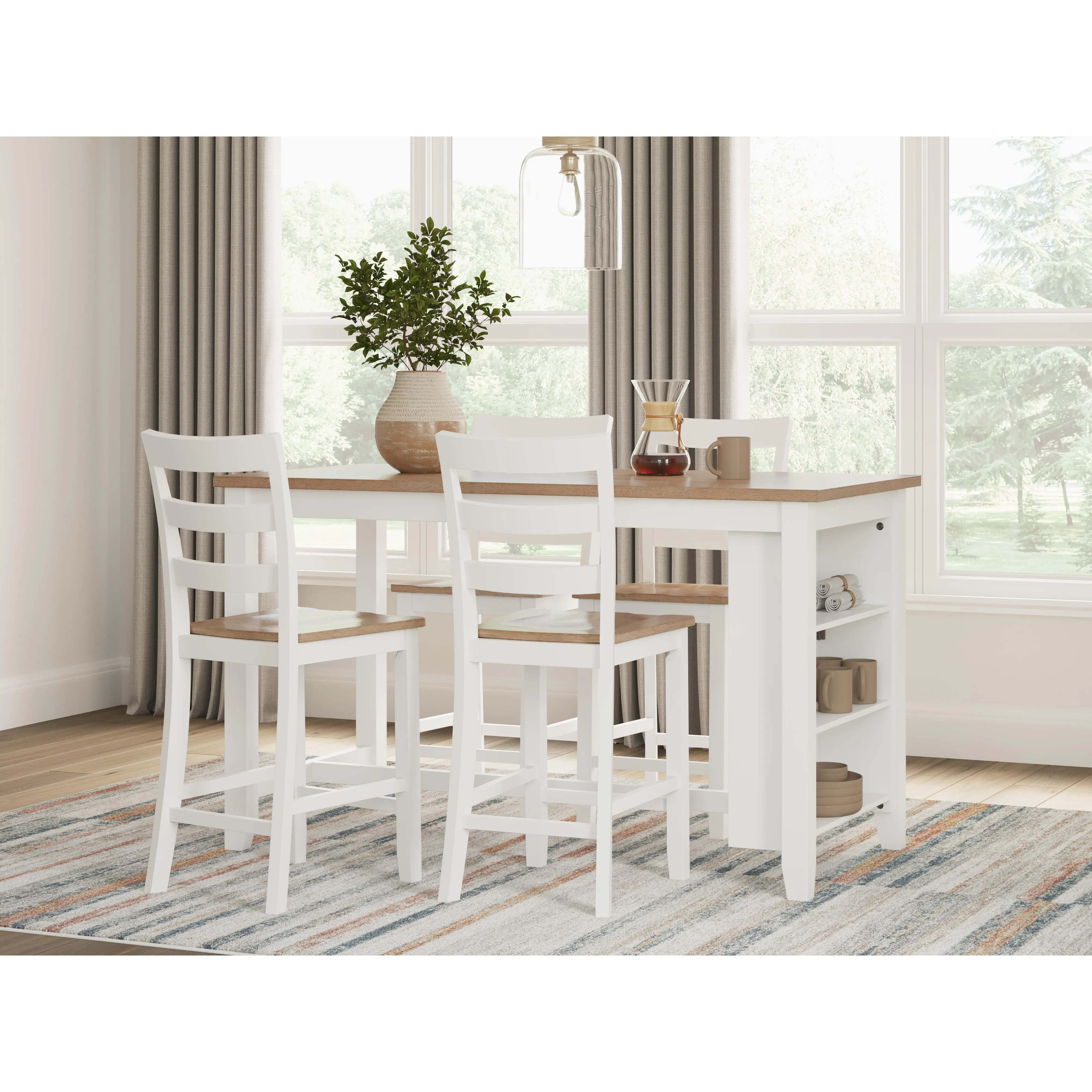 Signature Design by Ashley Gesthaven D398D2 5 pc Counter Height Dining Set