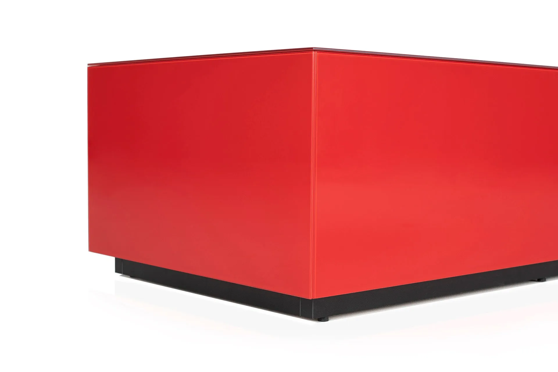 Sonorous CTB-120 All Glass Coffee Table / Center Table - Scarlet Red (Limited Edition)