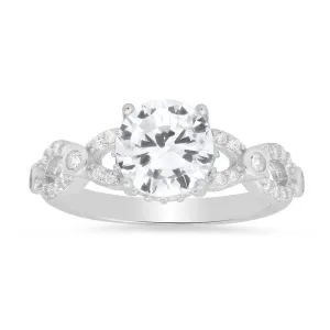 Sterling Silver Round-cut CZ Ring