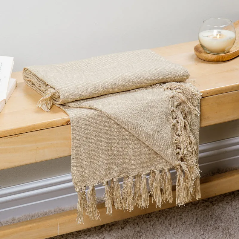 Textured Throw - Beige