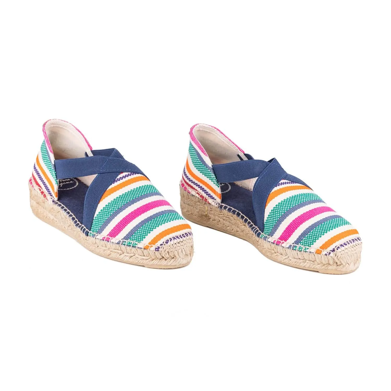 Vegan Striped Cotton Blend Flat  Espadrille for Women - Estartit