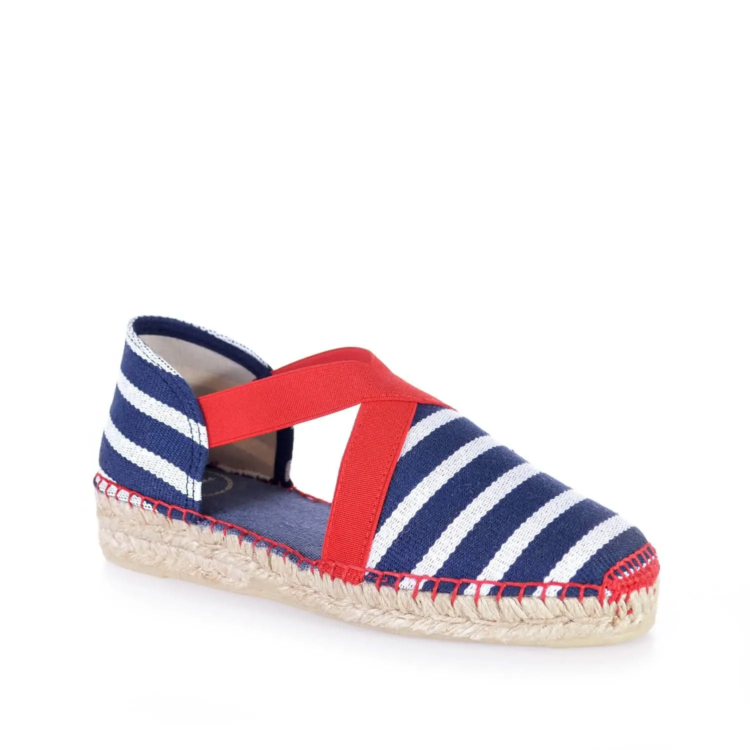 Vegan Striped Cotton Blend Flat  Espadrille for Women - Estartit