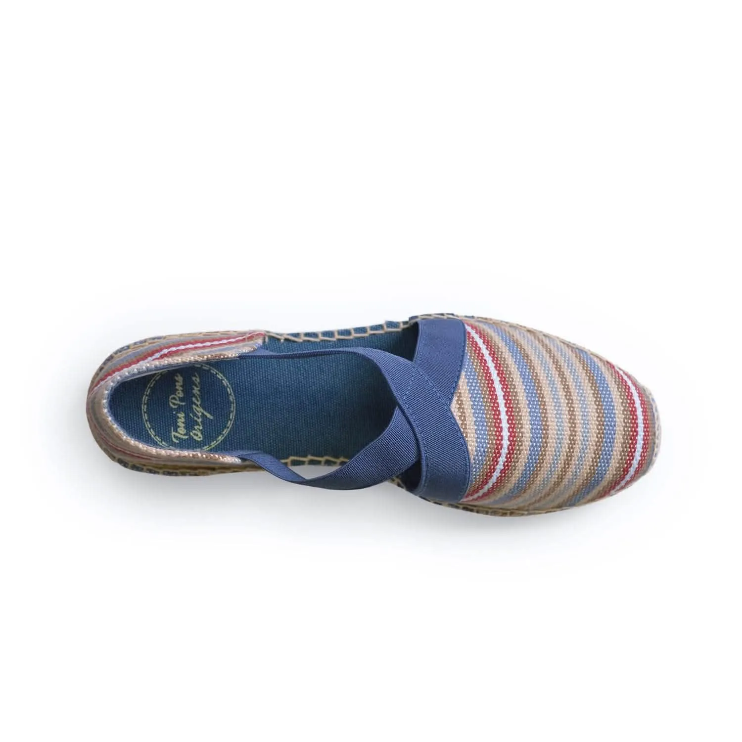 Vegan Striped Cotton Blend Flat  Espadrille for Women - Estartit