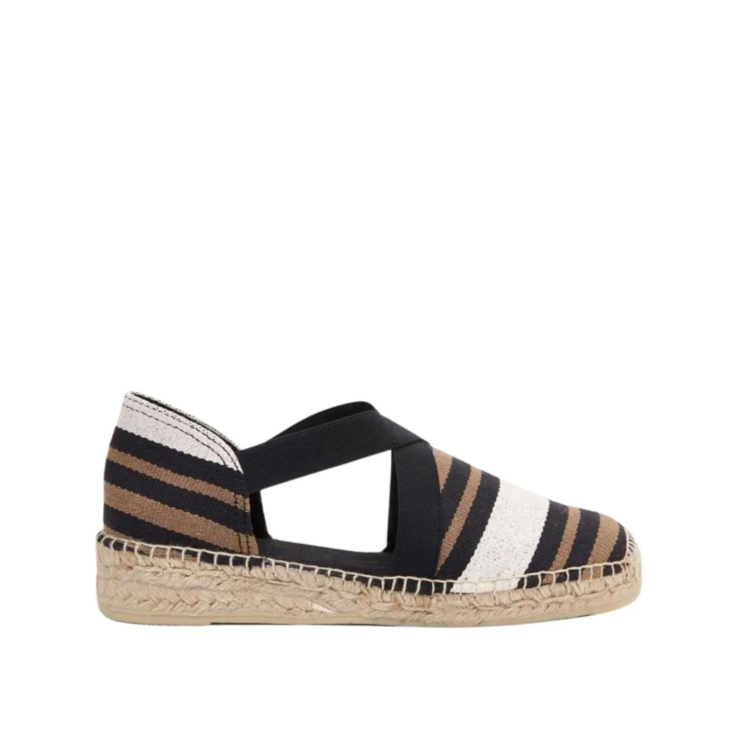 Vegan Striped Cotton Blend Flat  Espadrille for Women - Estartit