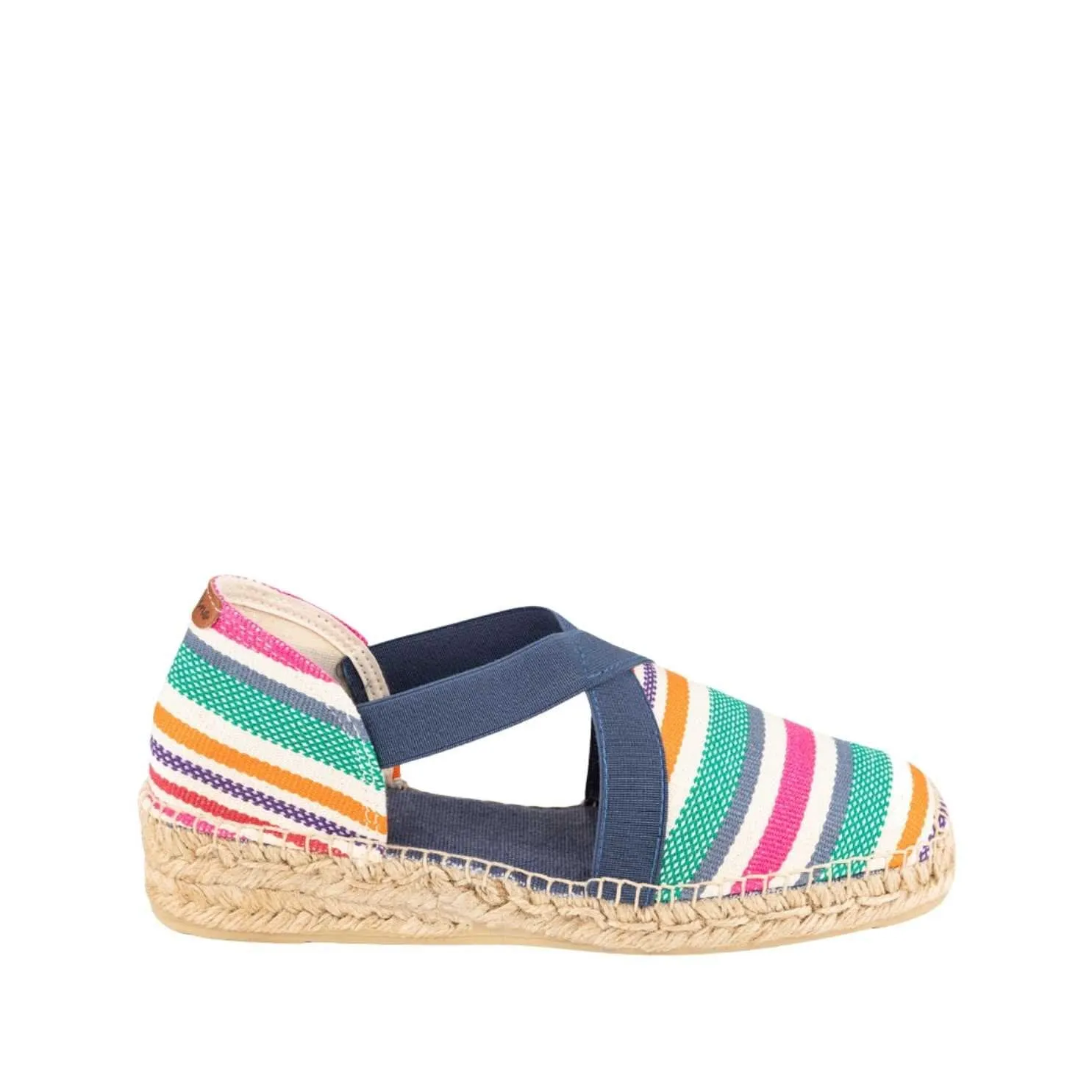 Vegan Striped Cotton Blend Flat  Espadrille for Women - Estartit