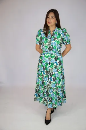 Vintage Print Long Dress