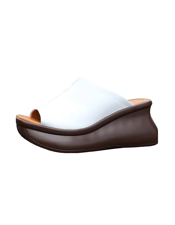 Women's Summer Fish-toe Retro Wedge Slides