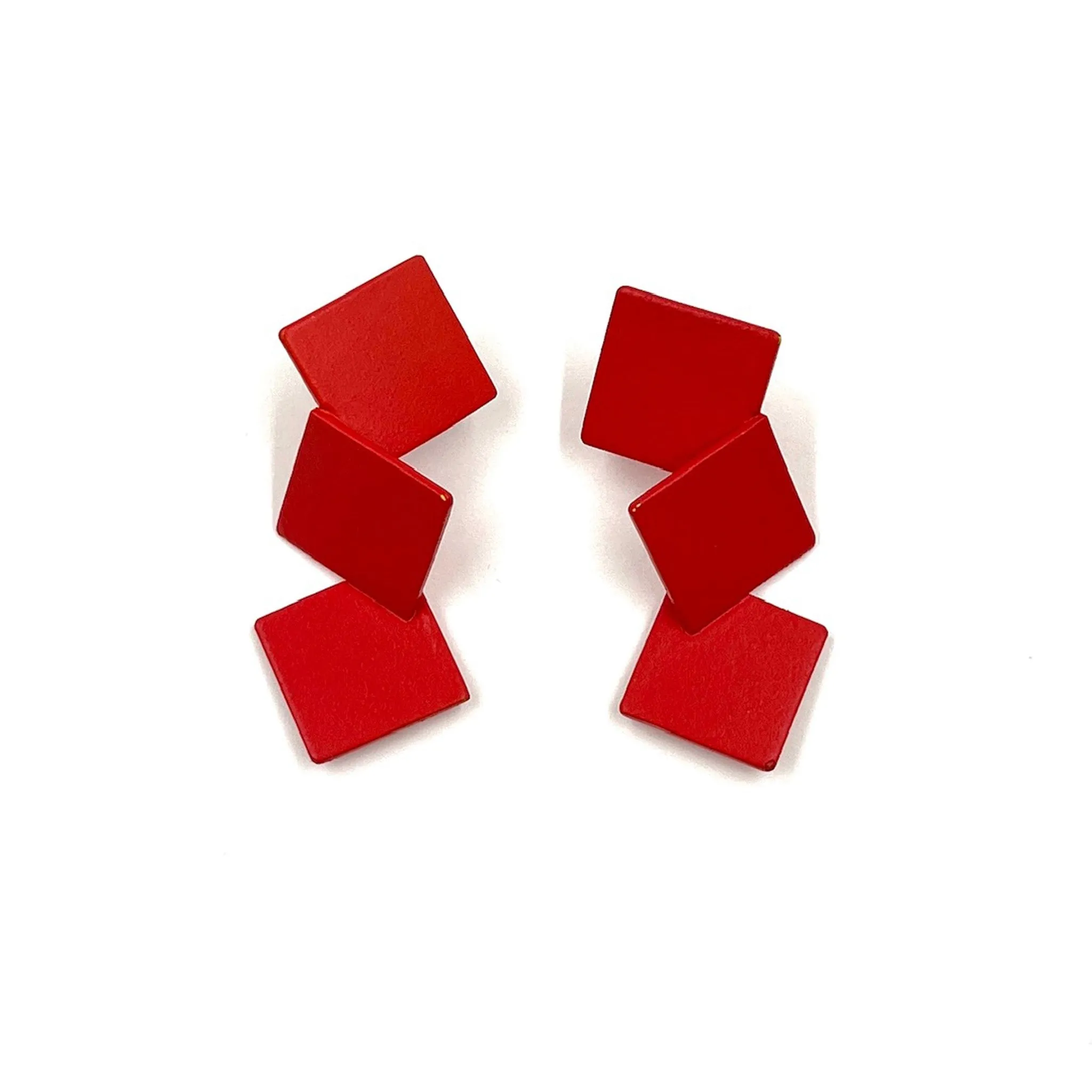 Yu Hiraishi  - Tri Square Stud Earrings