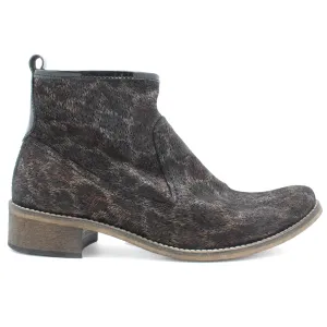 Zipp - Black Leopard ankle boot